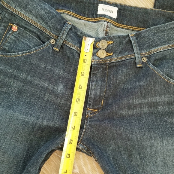 Hudon Colin Denim Dark Wash Blue Jeans Flap Pockets Straight Leg Skinny sz 29 - Picture 9 of 14